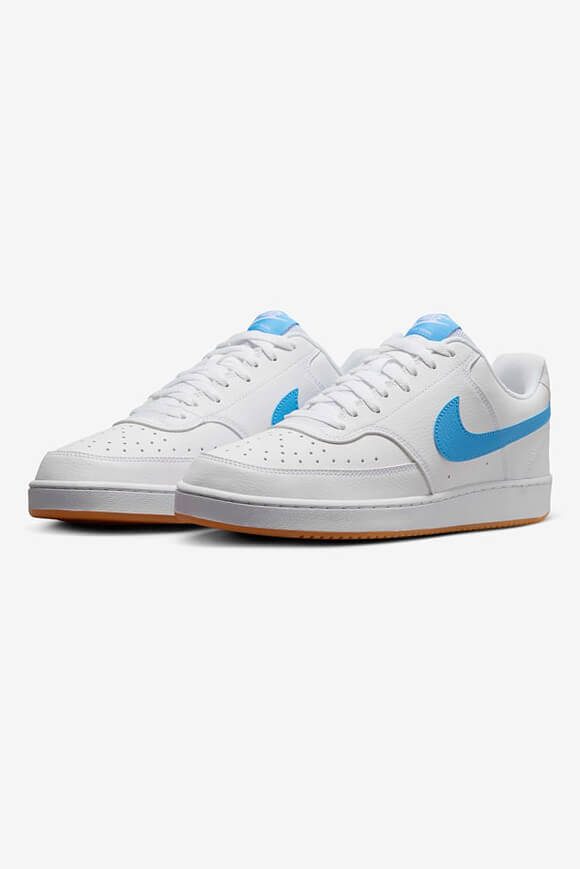 Nike Court Vision Sneaker - White + University Blue EU40 Herren