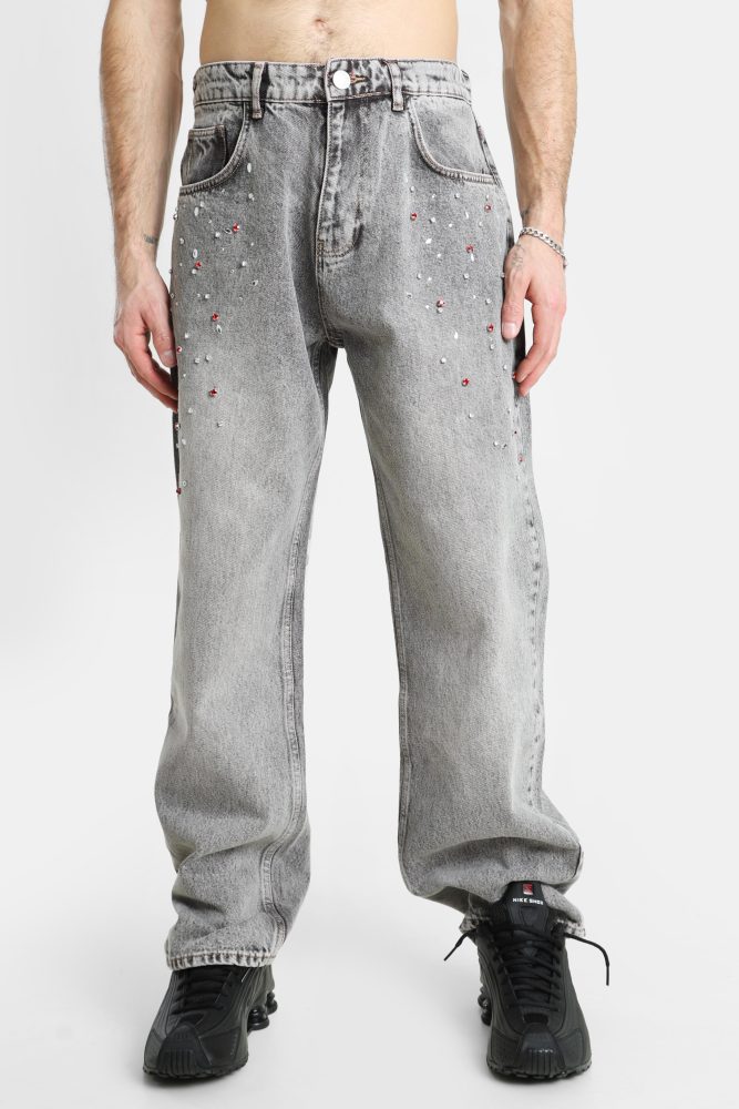 Riches Paris Loose Fit Jeans - Grey Denim 30 Herren