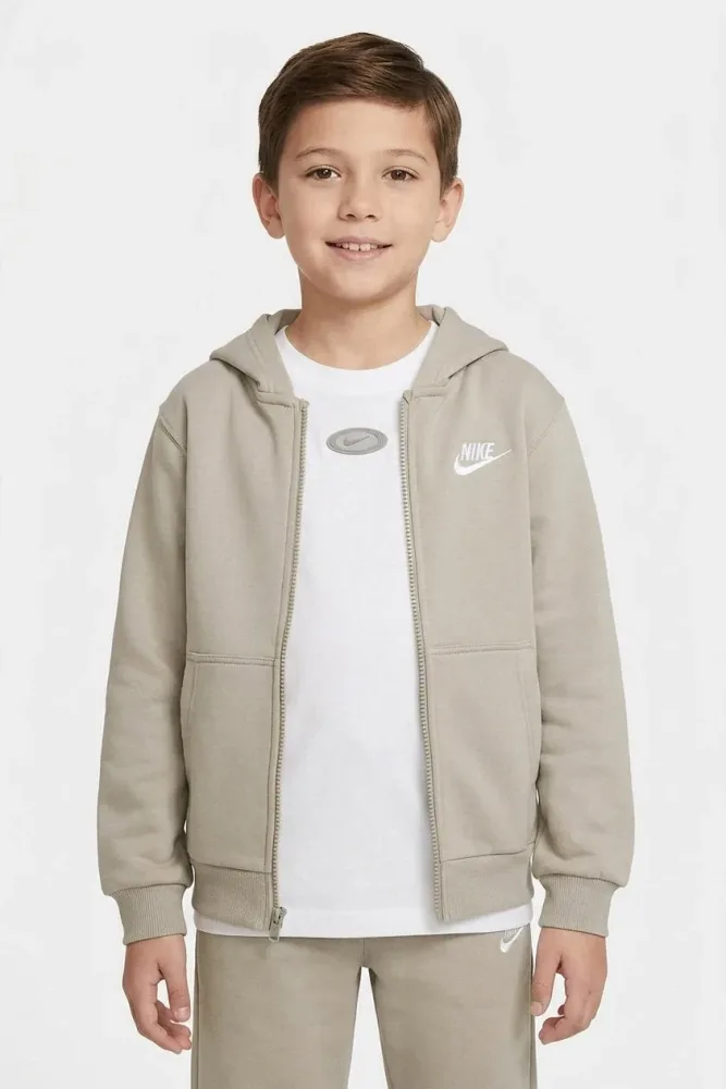 Nike Sportswear Club Fleece Kapuzensweatjacke - Cream II L Kids