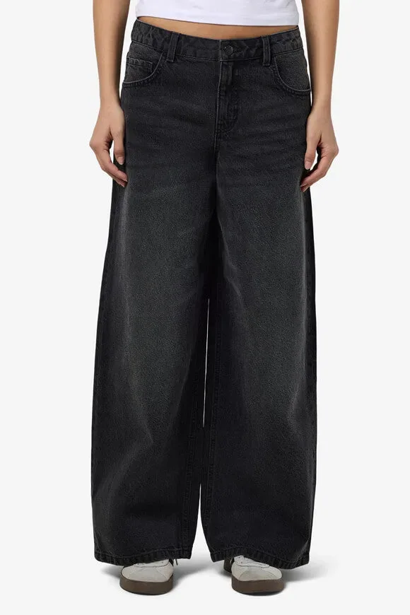 Noisy May NMKETTIE Wide Leg Jeans L32 - Black Denim 25/32 Damen