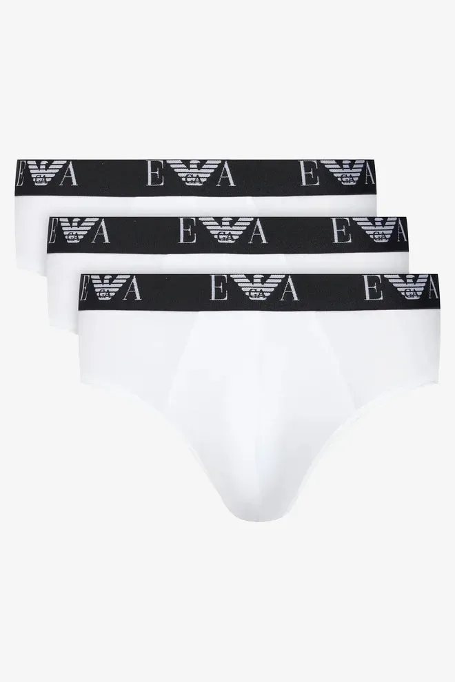 Emporio Armani - Slip  3er Pack Figurbetont-Bold Monogram, für Herren, Weiss, Größe M