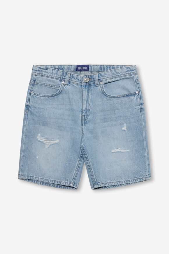 Only & Sons Junior OSJEDGE Jeansshorts - Light Blue Denim 152 Kids