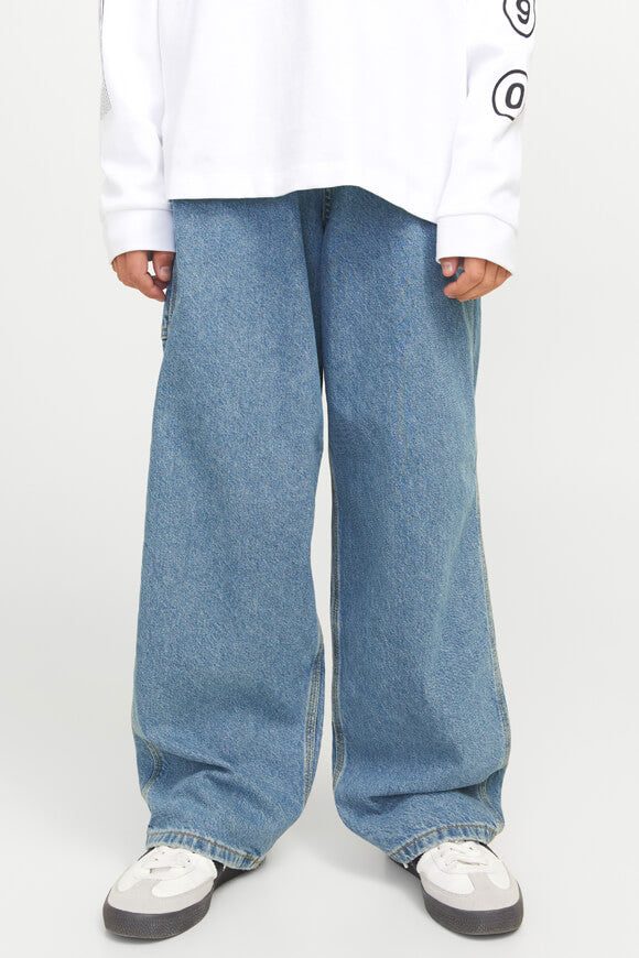 Jack & Jones Junior Alex Carpenter Baggy Fit Jeans - Blue Denim 152 Kids