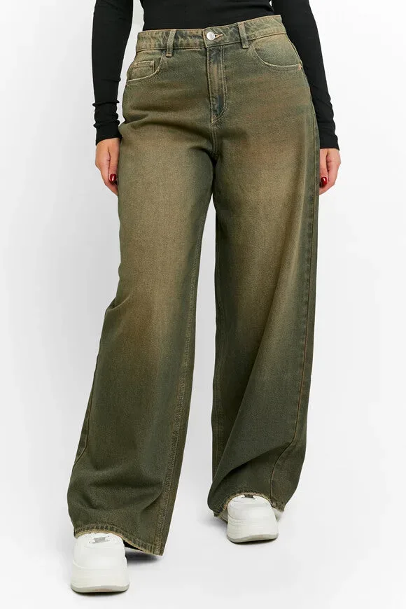Tally Weijl Skater Jeans - Blue + Brown 32 Damen