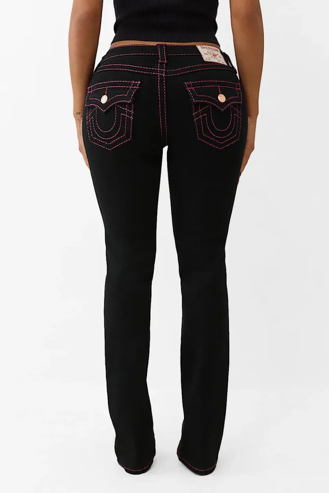 True Religion Billie Straight Fit jeans - Black + Pink 25 Damen