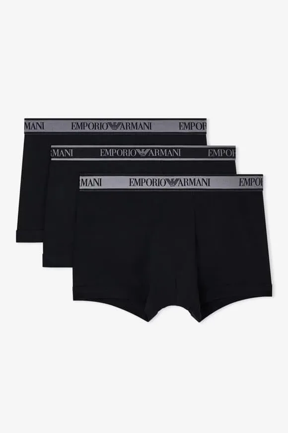 Emporio Armani Dreierpack Boxershorts - Black M Herren