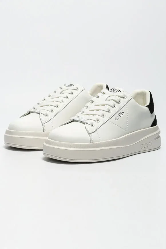 Guess Elbina Plateau Sneaker - White + Black EU37 Damen