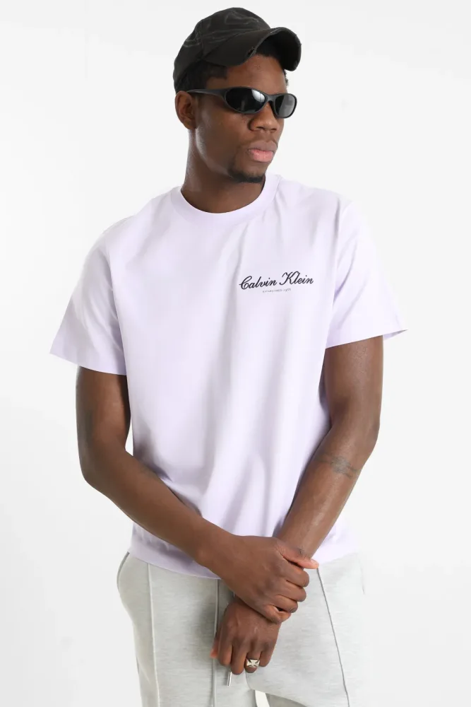 Calvin Klein Jeans T-Shirt - Island Lilac M Herren