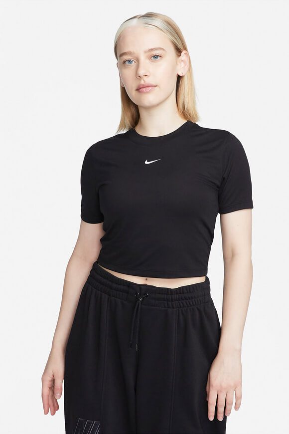 Nike Sportswear Essential Crop T-Shirt - Black XS Damen