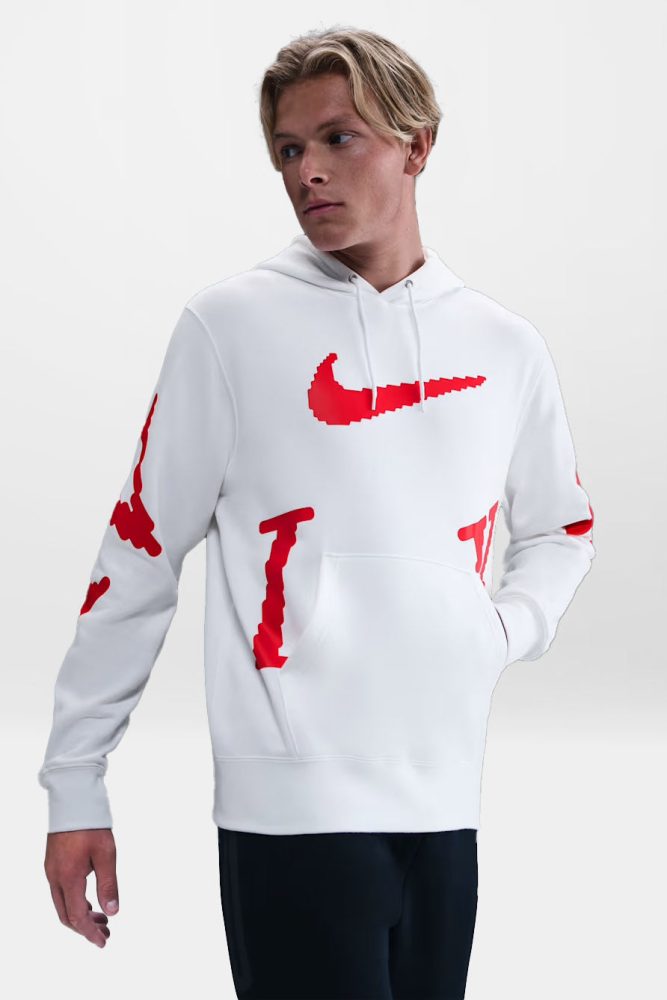 Nike Sportswear Club Fleece Kapuzensweatshirt - White L Herren
