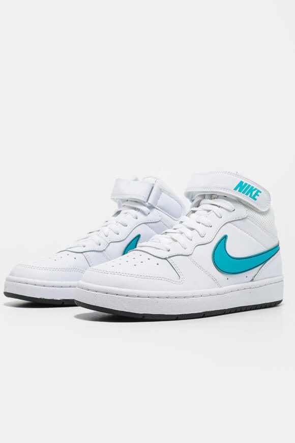 Nike Court Borough 2 Sneaker - White + Aquamarine + Black EU37.5 Kids