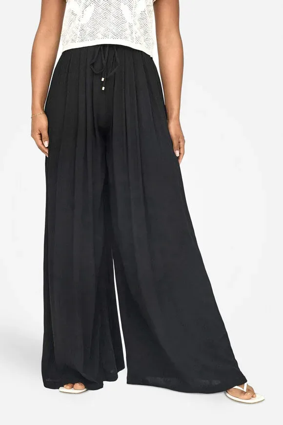Only Chiara Hose aus Seersucker - Black S Damen