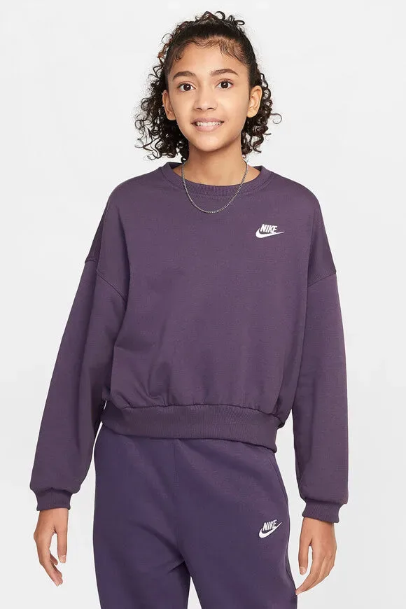 Nike Sportswear Club Fleece Oversize Sweatshirt - Dark Raisin S Kids