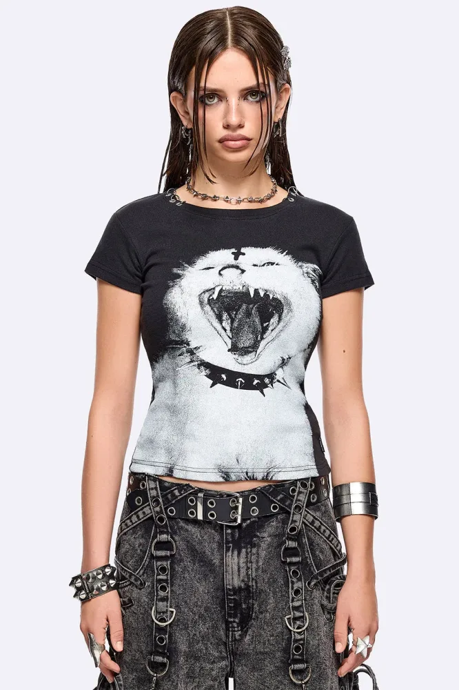 Minga London Nine Lives in Hell T-Shirt - Black M Damen
