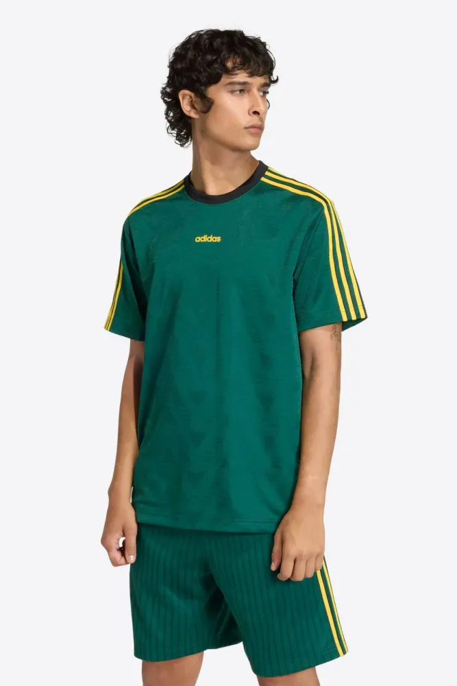 Adidas Originals Jacquard Jersey T-Shirt - Collegiate Green S Herren