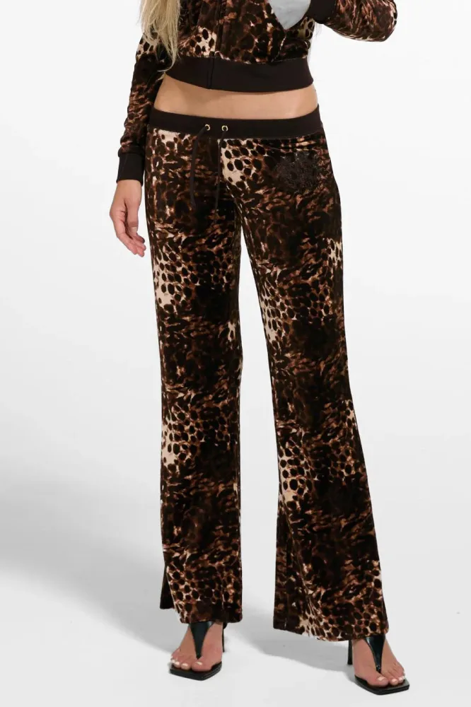 Juicy Couture Samt Flare-Hose - Leo XXS Damen