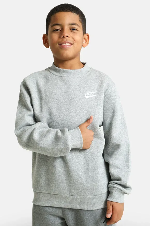 Nike Sportswear Club Fleece Sweatshirt - Light Grey Heather M Kids