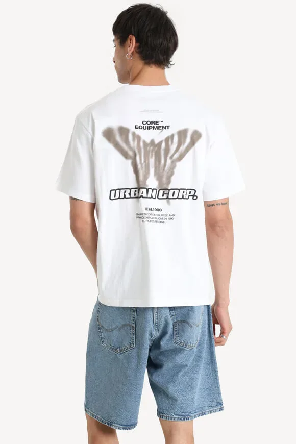 Jack & Jones JCORECHARGE Oversize T-Shirt - Bright White M Herren