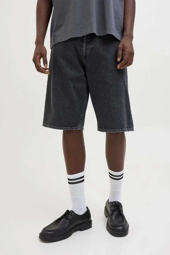 Jack & Jones Iron Extra Baggy Fit Jeans Bermudashorts - Black Denim XS Herren