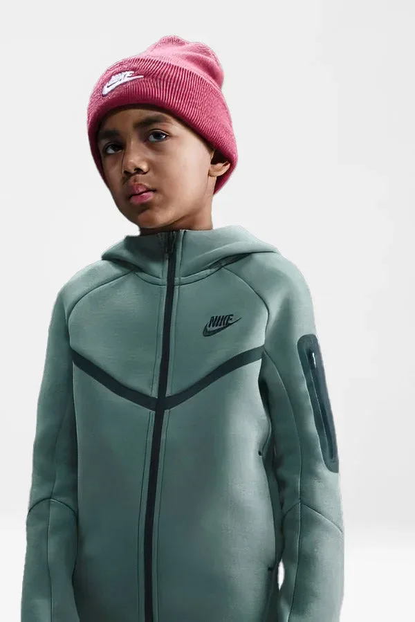 Nike Sportswear Tech Fleece Kapuzensweatjacke - Clay Green XL Kids