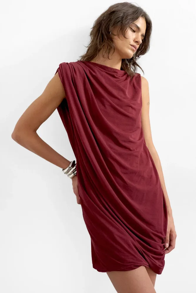 TOPSHOP TSOLENA Minikleid - Burgundy S Damen