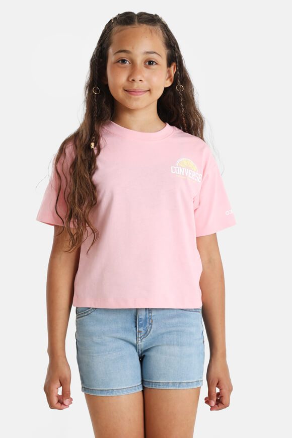Converse Crop T-Shirt - Light Jellyfisch Jitter S Kids