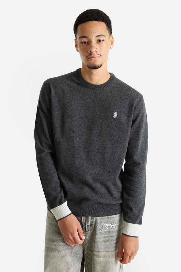 U.S. Polo Assn. Jed Feinstrickpullover - Dark Grey L Herren