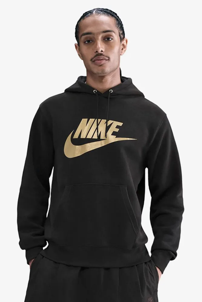 Nike Kapuzensweatshirt - Black + Metallic Gold S Herren