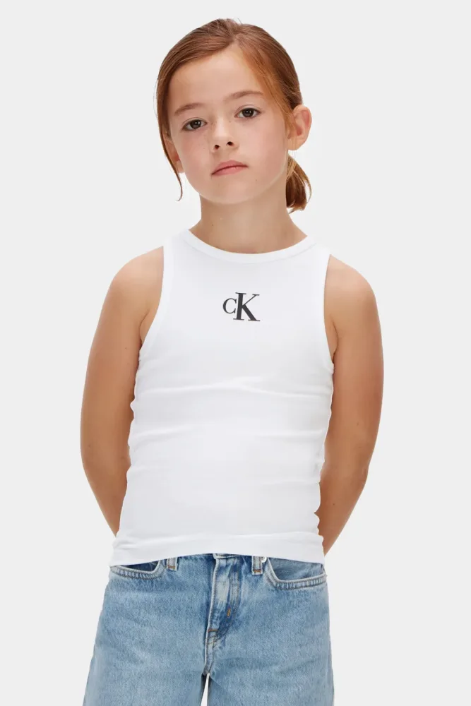Calvin Klein Jeans Tank Top - White 12 Kids