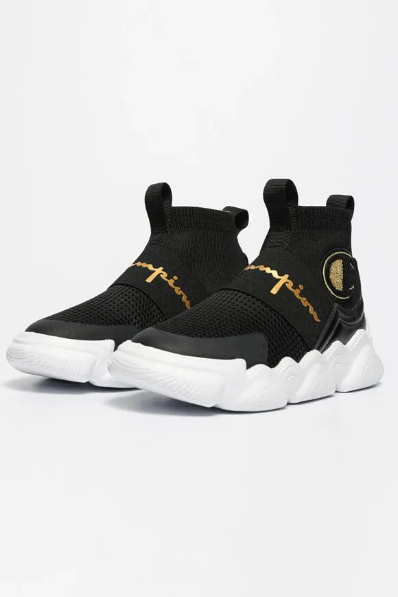 Champion Meloso Rally Pro Sneaker - Schwarz + Goldfarbe EU36.5 Kids