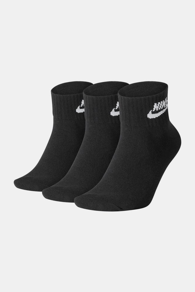 Nike Dreierpack Socken - Schwarz + Weiss EU34-38