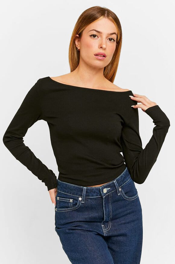 Tally Weijl Crop Langarmshirt - Black XS Damen