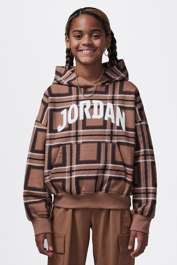 Jordan Brooklyn Kapuzensweatshirt - Archaeo Brown L Kids