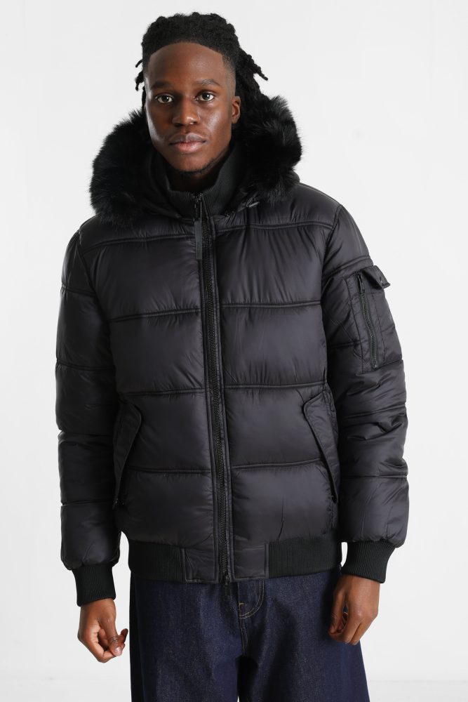 Poolman Puffer Bomberjacke - Black L Herren