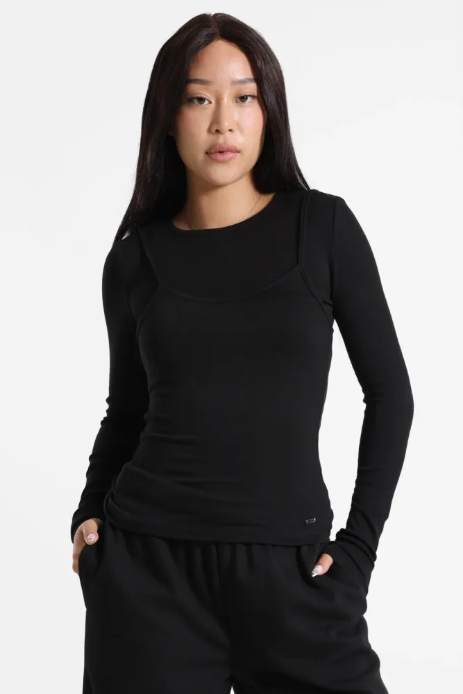 Tally Weijl Langarmshirt - Black S Damen