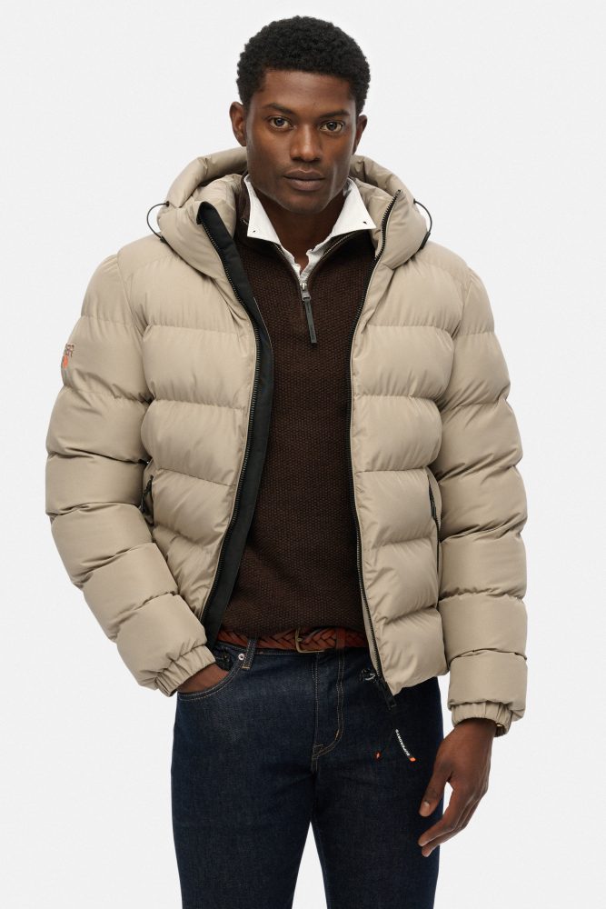 Superdry Pufferjacke - Winter Twig Beige L Herren