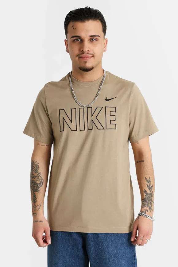 Nike T-Shirt - Beige M Herren