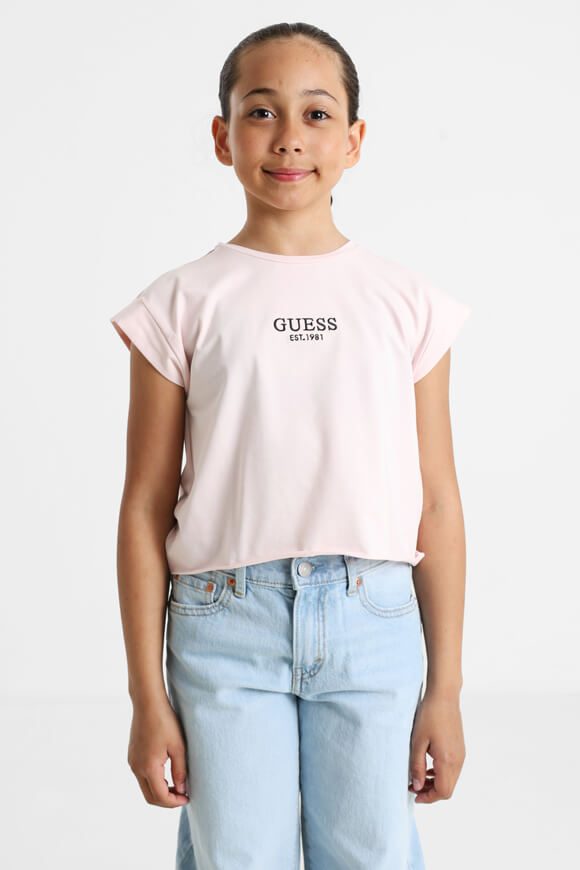 Guess Crop T-Shirt - Ballet Pink 12 Kids