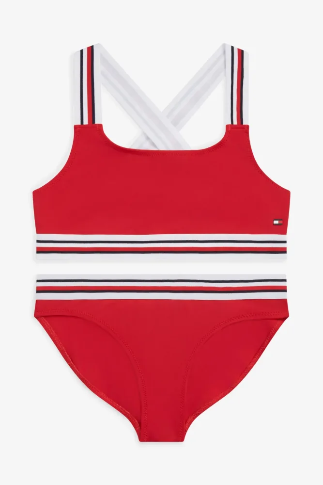 Tommy Hilfiger Kids Bralette Bikini - Primary Red 12-14 Kids