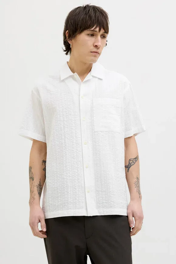 Jack & Jones Premium JPRCCEASTON Oversize Hemd aus Seersucker - White M Herren