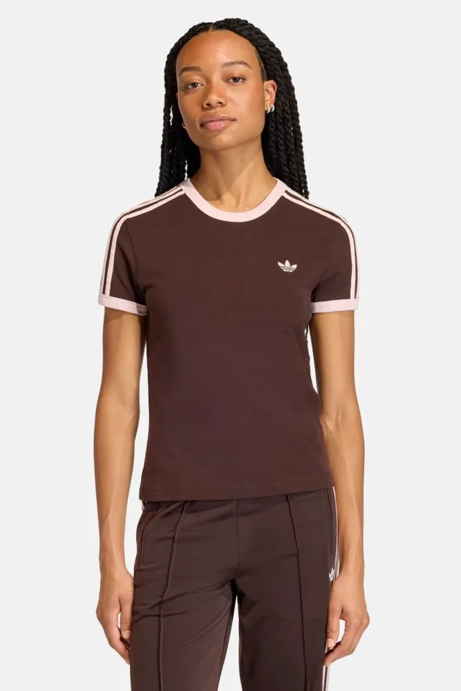 Adidas Originals T-Shirt - Aurora Coffee + Sandy Pink XS Damen