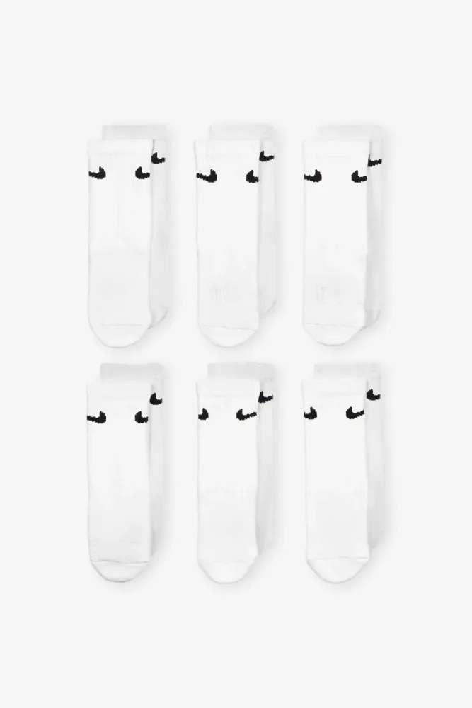 Nike Performance Basics Sechserpack Kids Socken - White EU27-35