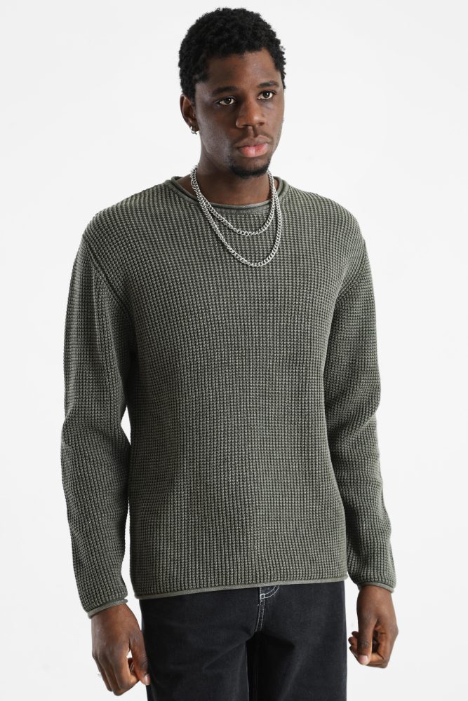 Redefined Rebel RRRYAN Strickpullover - Forest Night L Herren