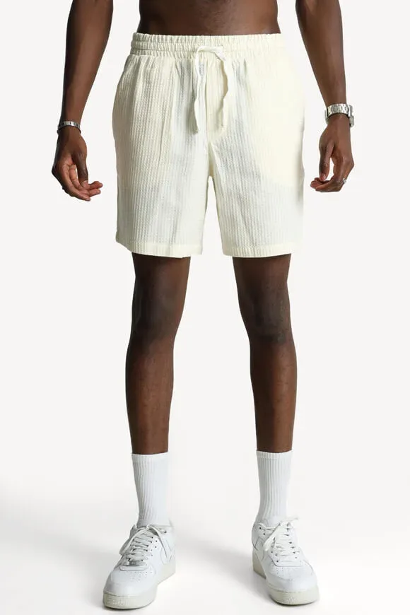 Only & Sons Shorts aus Waffelstoff - Antique White S Herren