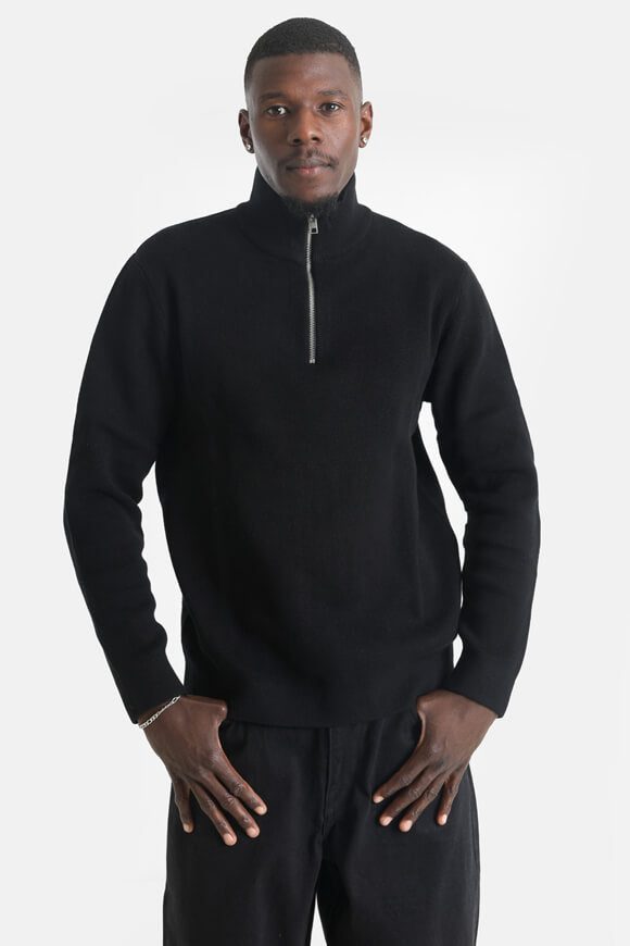 Jack & Jones Premium Blamilano Oversize Strickpullover - Black M Herren