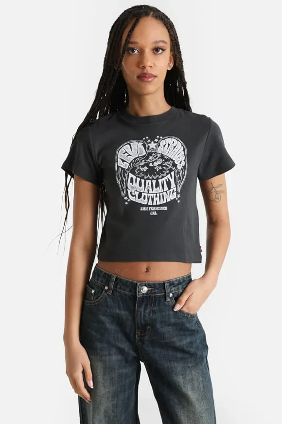 Levi's Crop T-Shirt - Anthracite M Damen