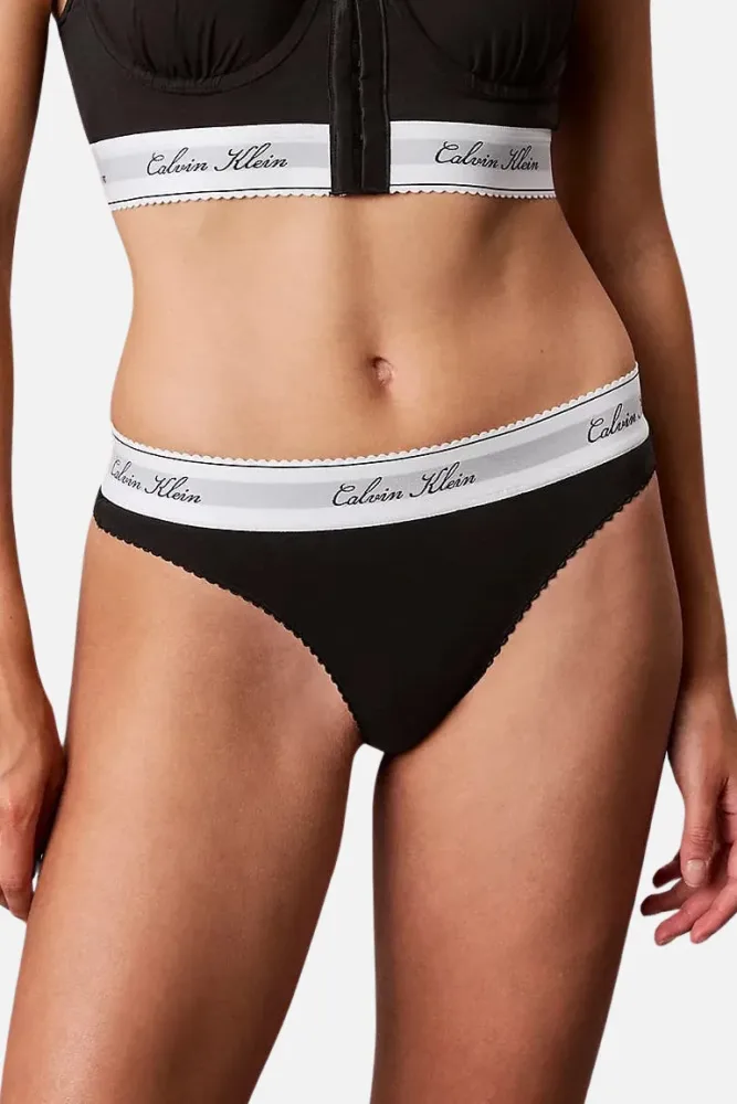 Calvin Klein Underwear String - Black M Damen