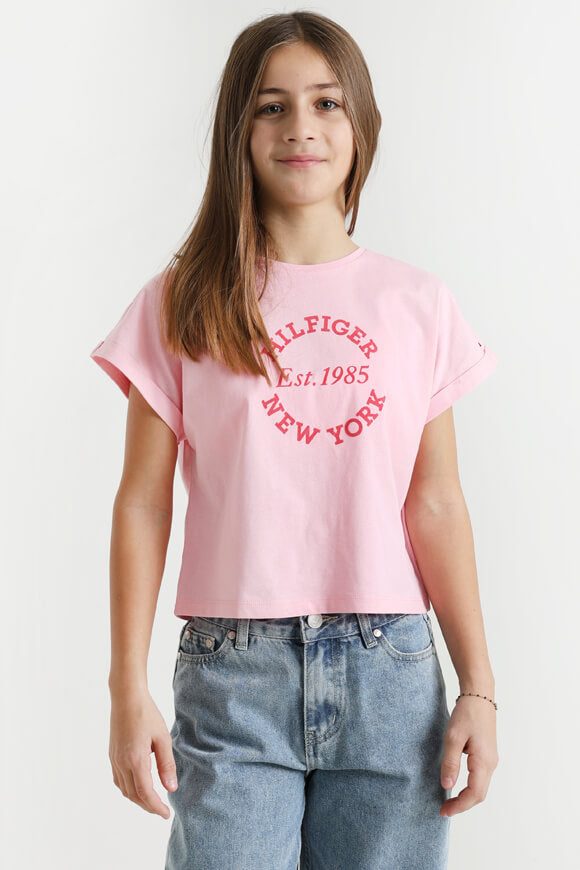 Tommy Hilfiger Kids Crop T-Shirt - Pink Sugar 14 Kids