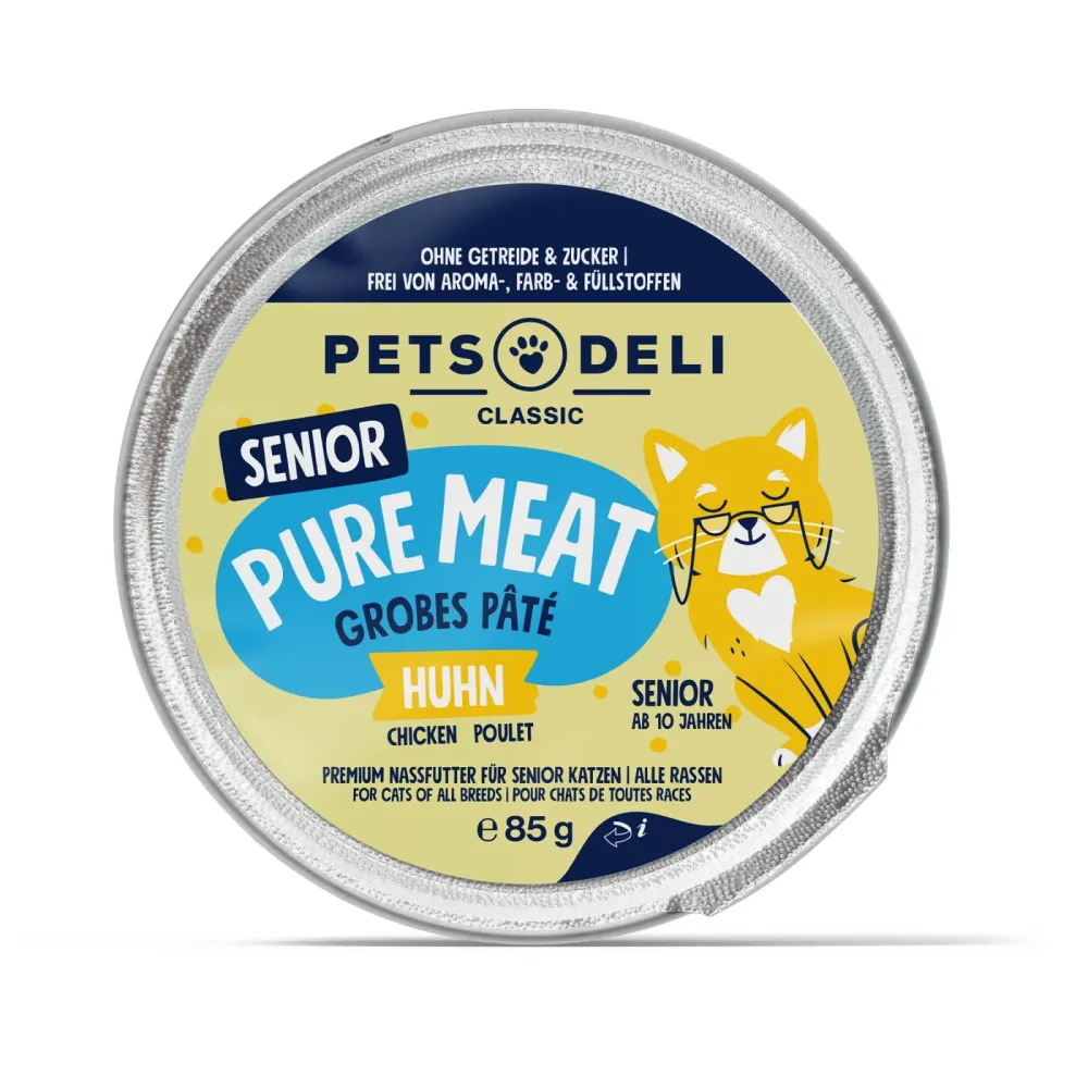 Nassfutter Senior Pure Meat Huhn für Katzen - 12x85g