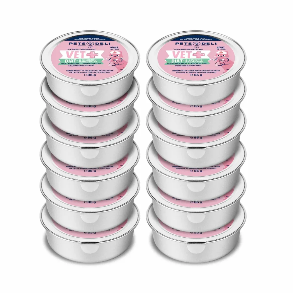Nassfutter VET Diät & Gewichtsmanagement für Katzen - 12x85g